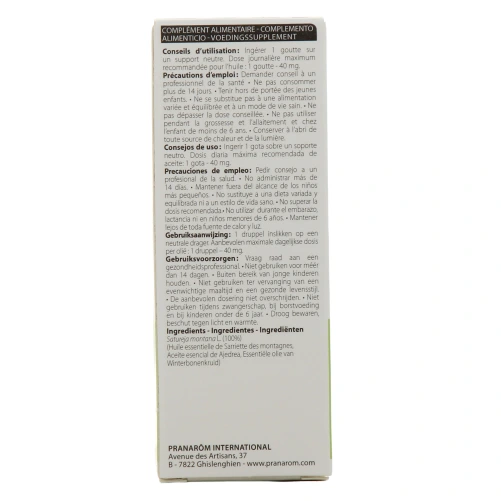 Pranarom huile essentielle sarriette des montagnes