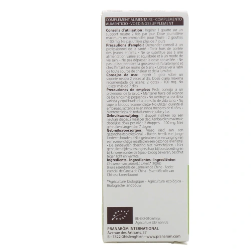 Pranarom huile essentielle de cannelier de Chine