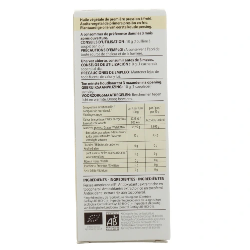 Pranarom huile végétale Bio avocat