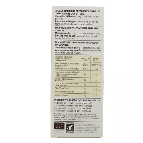 Pranarom Bio Huile végétale de Noisette