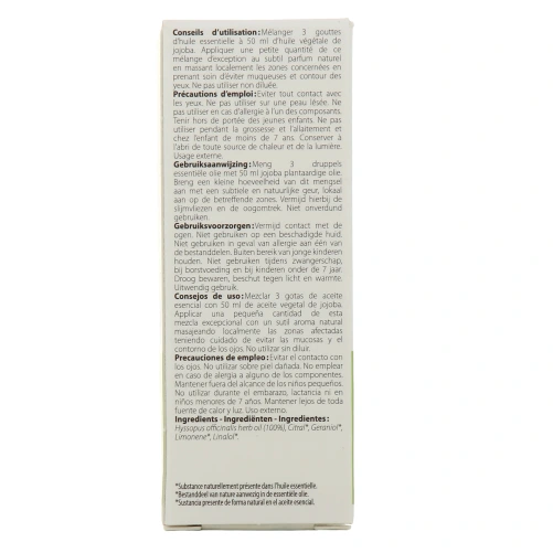 Pranarom Huile Essentielle Hysope Officinale