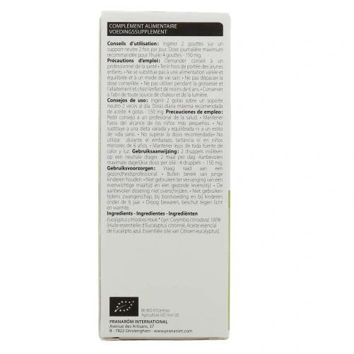 Pranarom Huile essentielle Eucalyptus Citronné