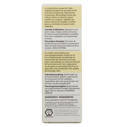 Pranarom Huile végétale de Grenade Bio