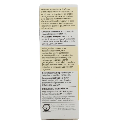 Pranarom Huile Végétale Immortelle Bio