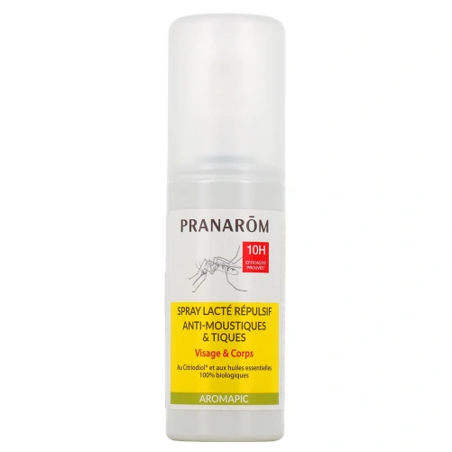 Pranarôm Aromapic Spray Lacté Répulsif Anti-moustiques & Tiques
