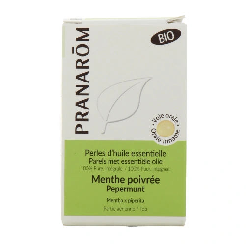 Pranarom Perles d'Huile Essentielle Menthe Poivrée Bio