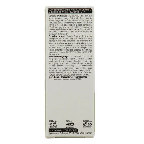 Pranarom huile essentielle bois de hô