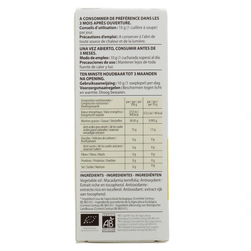 Pranarom Huile Végétale Macadamia Bio