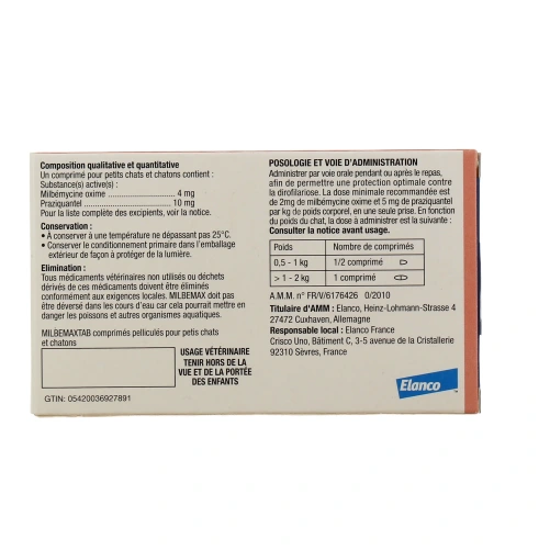 Milbemax Tab Vermifuge Chat