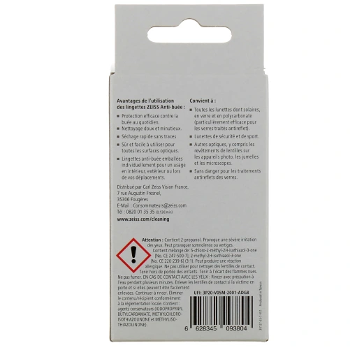 Zeiss Lingettes Anti-Buée