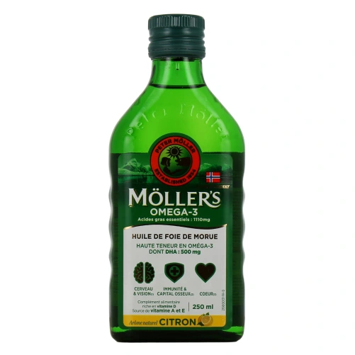 Möllers Huile Foie de Morue Nature ou Citron