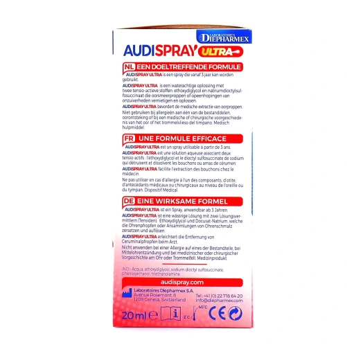 Audispray Ultra Bouchons de Cérumen Spray