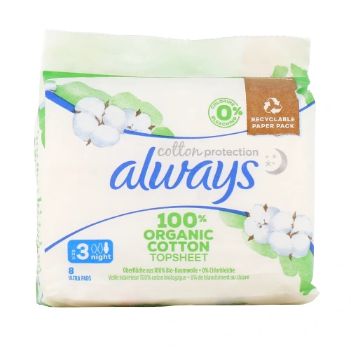 Always Cotton Protection Serviettes Hygiéniques Bio