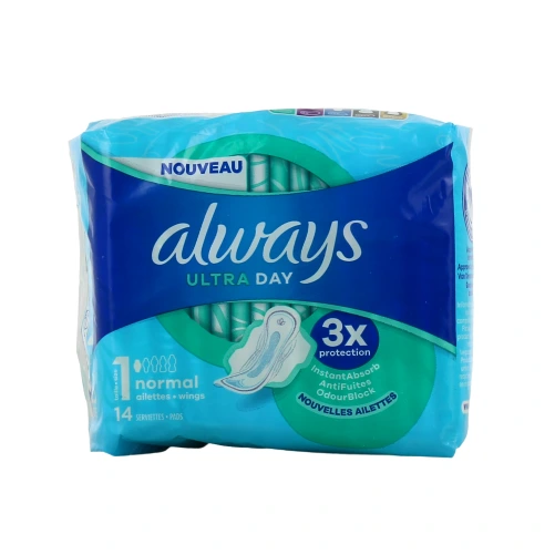 Always Ultra Serviettes périodiques avec ailettes