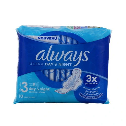 Always Ultra Serviettes périodiques avec ailettes