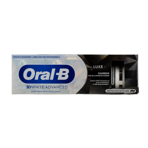 Oral B 3D White Advanced Dentifrice Luxe Charbon