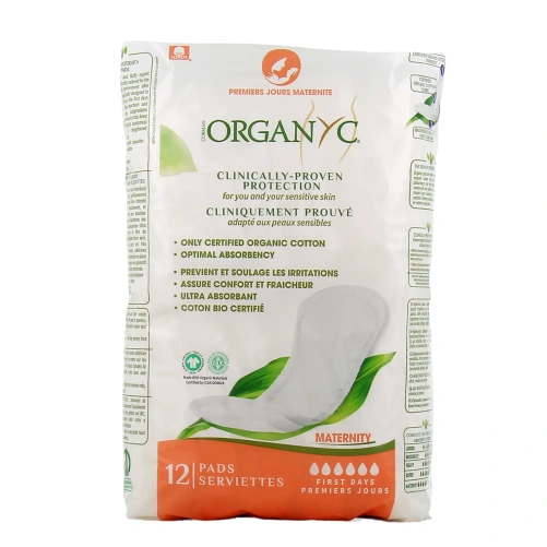 Organyc Serviettes Maternité Premiers Jours