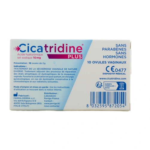 Cicatridine ovules vaginaux