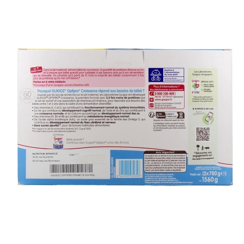Guigoz Optipro Croissance Lait 3ème âge