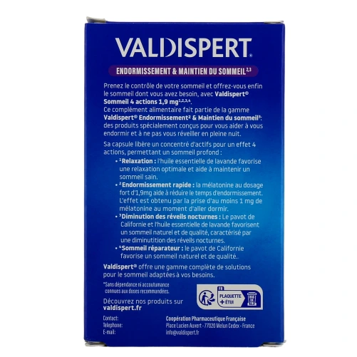 Valdispert Mélatonine 4 Actions