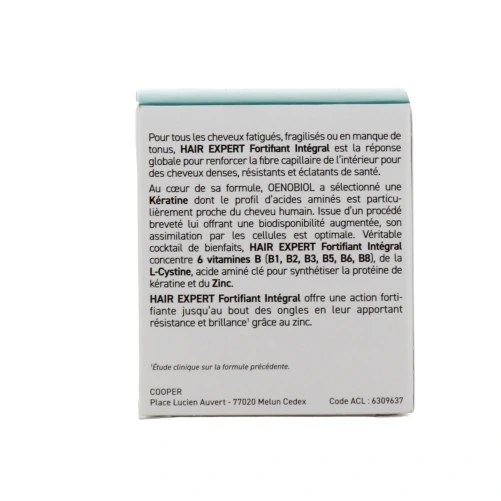Oenobiol Hair Expert Fortifiant Intégral Cheveux et Ongles