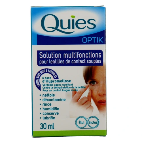 Quies Optik Solution Multifonctions pour Lentilles Souples