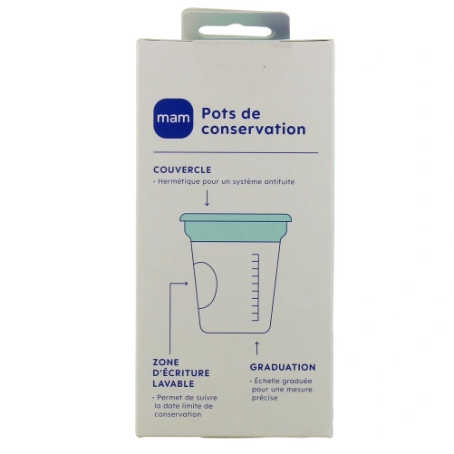 MAM Pots de Conservation pour Lait Maternel
