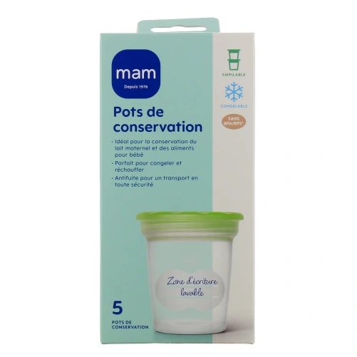 MAM Pots de Conservation pour Lait Maternel
