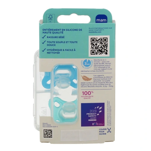 MAM Comfort Sucettes Silicone 0 Mois et +