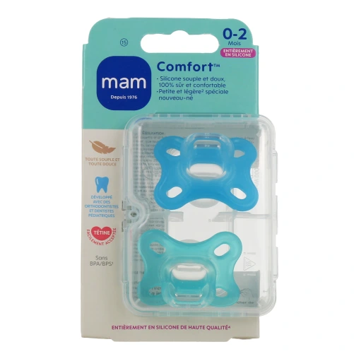 MAM Comfort Sucettes Silicone 0 Mois et +