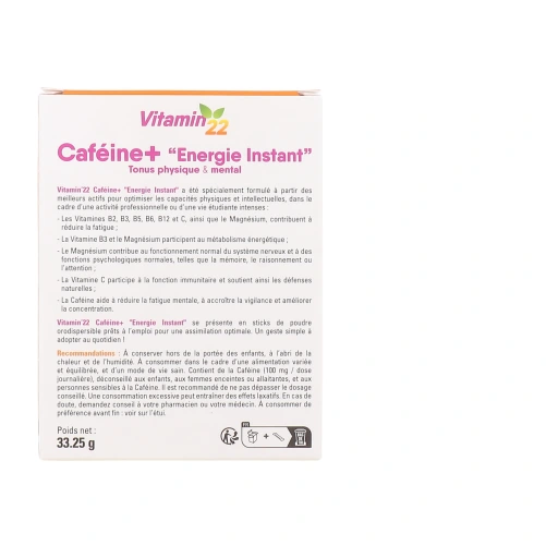 Vitamin'22 Caféine + Energy Instant