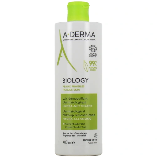 A-Derma Biology Lait Démaquillant Dermatologique Bio