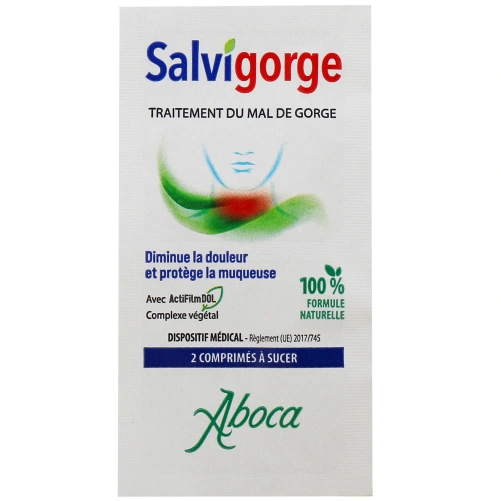 Aboca Salvigorge 2 comprimés à sucer Echantillon OFFERT