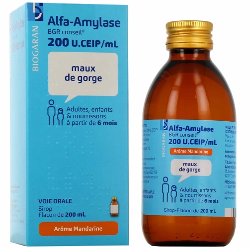 Alfa-Amylase Maux de Gorge Biogaran