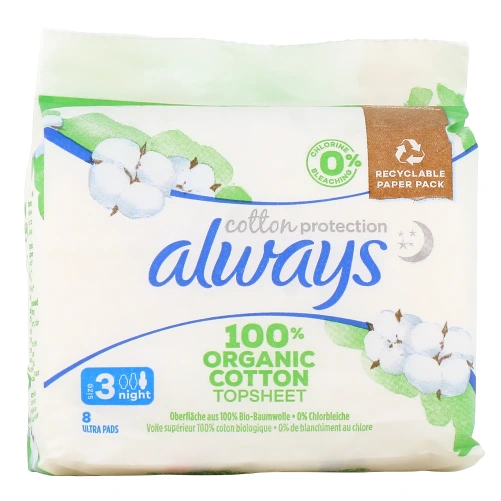Always Cotton Protection Serviettes Hygiéniques Bio