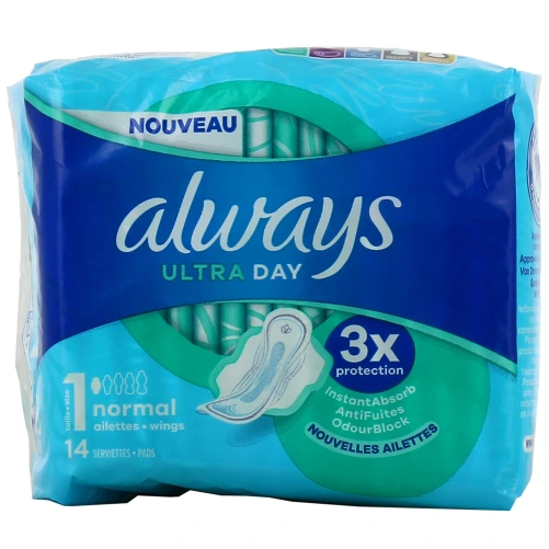 Always Ultra Serviettes périodiques avec ailettes