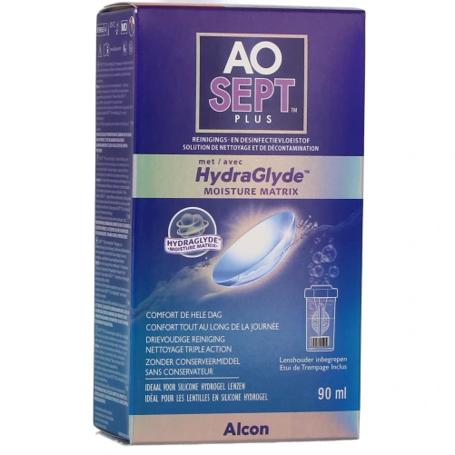 Aosept Plus Hydraglyde Solution Lentilles