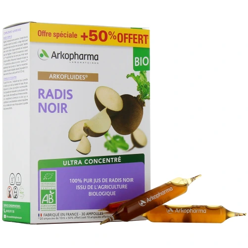 Arkofluides Radis Noir BIO ampoules