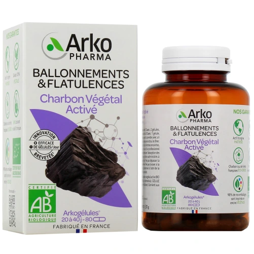Arkogélules Charbon Végétal Activé Bio