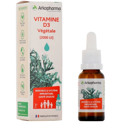 Arkogélules Vitamine D3 végétale 2000 UI