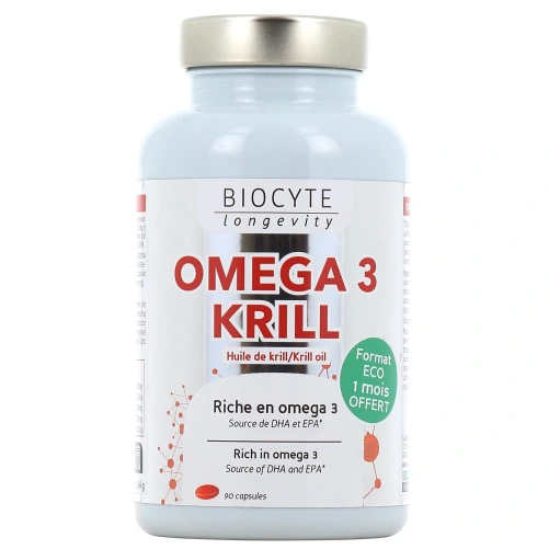 Biocyte Longevity Oméga 3 Krill Huile de Krill