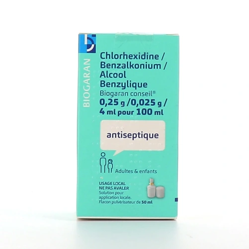 Biogaran Chlorhexidine Benzalkonium Alcool Benzylique