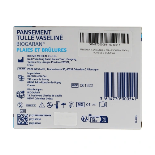 Biogaran Pansement Tulle Vaseliné