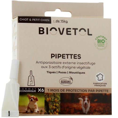Biovetol Antiparasitaire Pipettes Chien