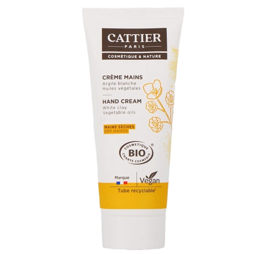 Cattier Crème Mains Argile Blanche Bio