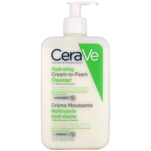 CeraVe Crème Moussante Nettoyante Hydratante
