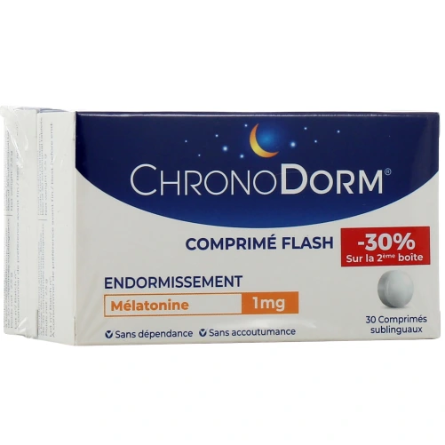 ChronoDorm Mélatonine 1mg Comprimé Fash