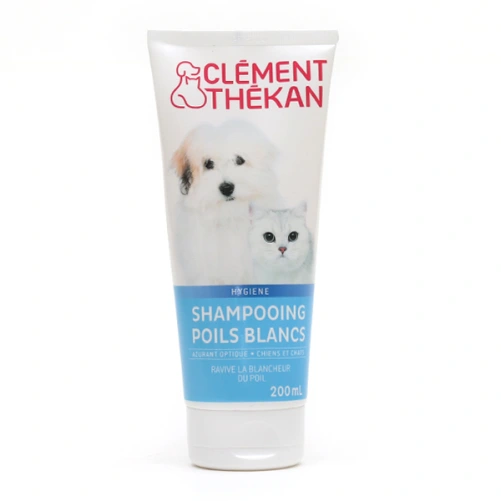 Clément Thékan Shampooing Poils Blancs Chien et Chat