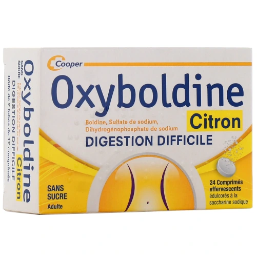 Cooper Oxyboldine 24 comprimés effervescents