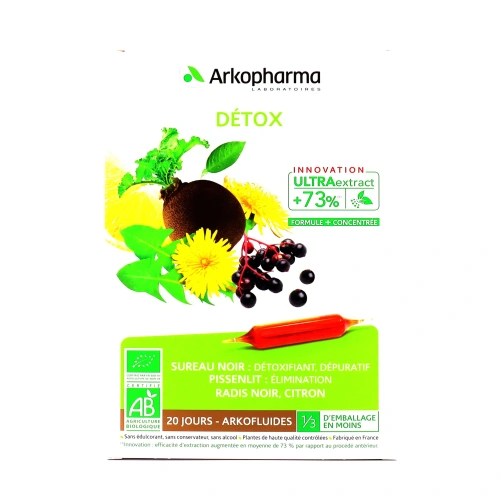 Arkofluides Détox Bio 20 ampoules